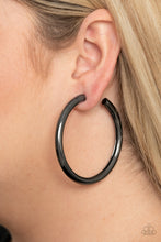 Load image into Gallery viewer, Curve Ball - Black Earrings
