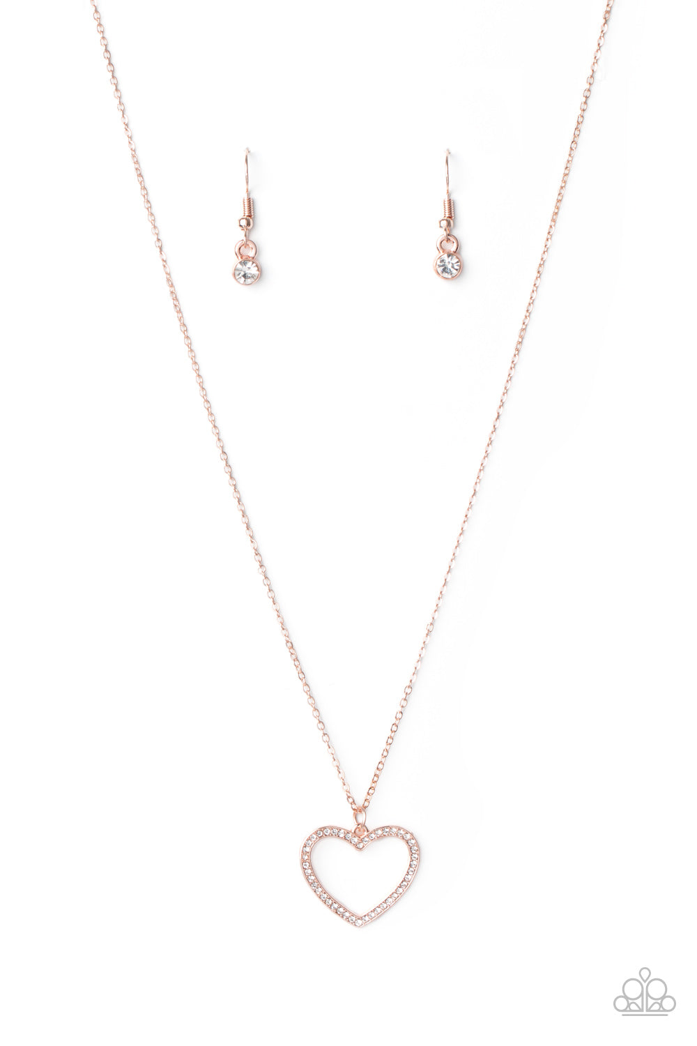 GLOW by Heart - Rose Gold Necklace Set