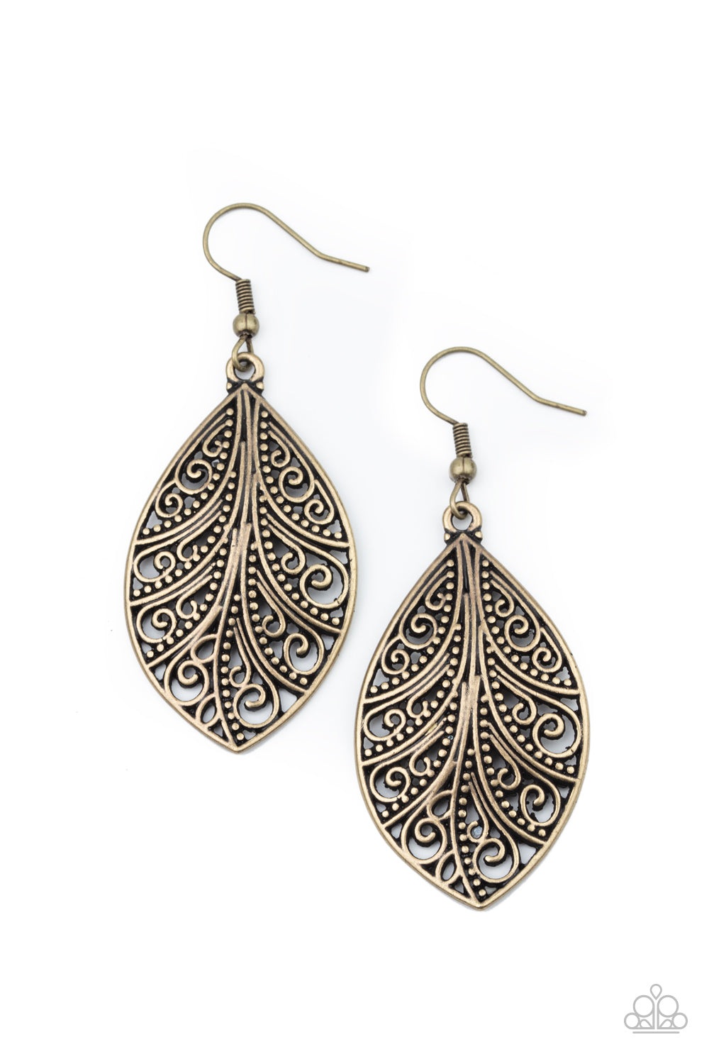 One VINE Day - Brass Earrings