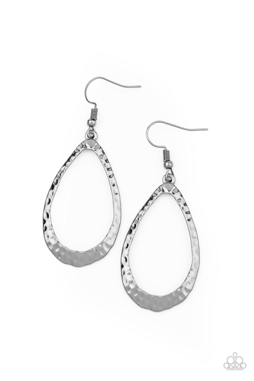 BEVEL-headed Brilliance - Black Earrings