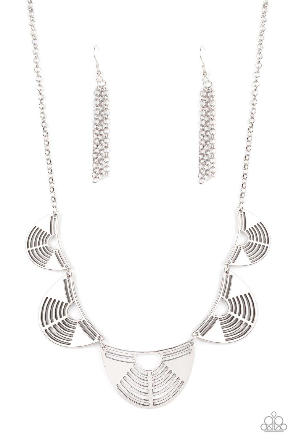 Record-Breaking Radiance - Silver Necklace Set