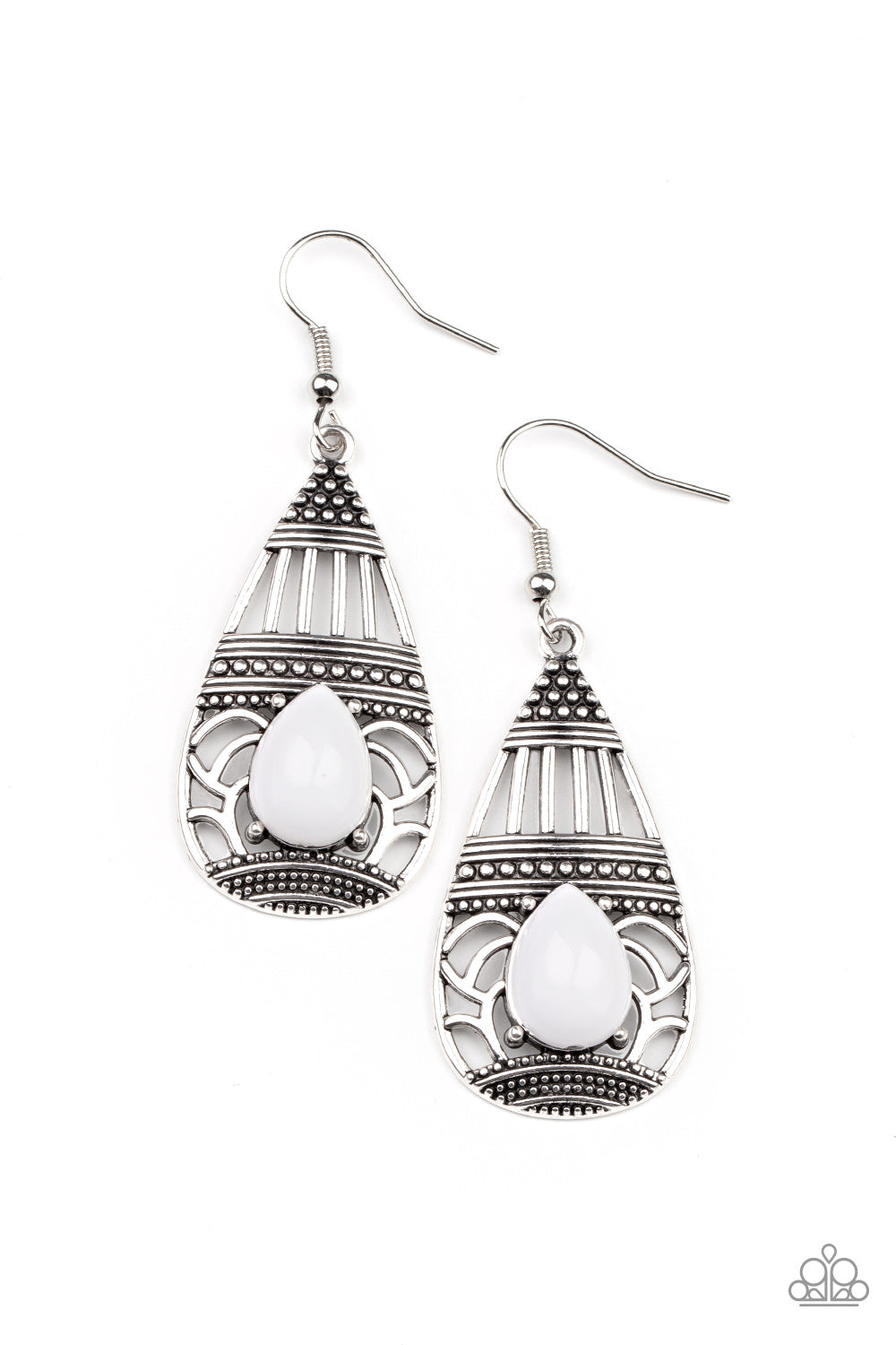 Eastern Essence - White Earrings