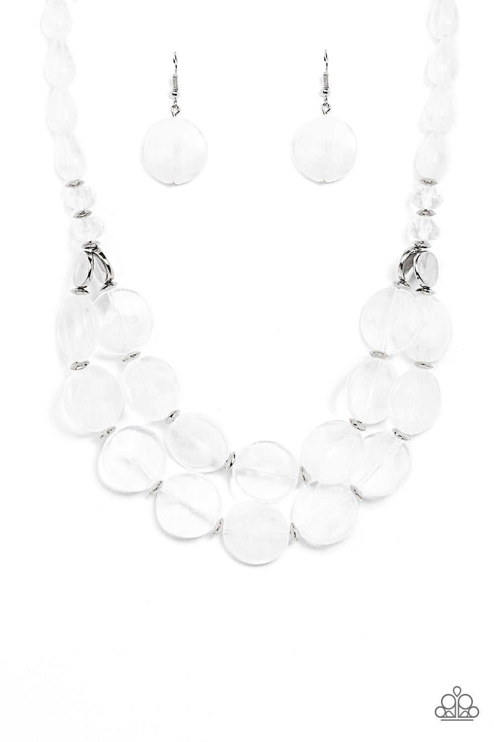 Beach Day Demure - White Necklace Set