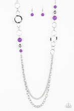Cargar imagen en el visor de la galería, Modern Motley - Purple Necklace Set
