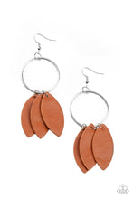 Charger l&#39;image dans la galerie, Leafy Laguna - Brown Earrings
