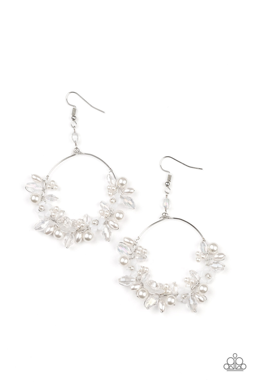 Floating Gardens - White Earrings