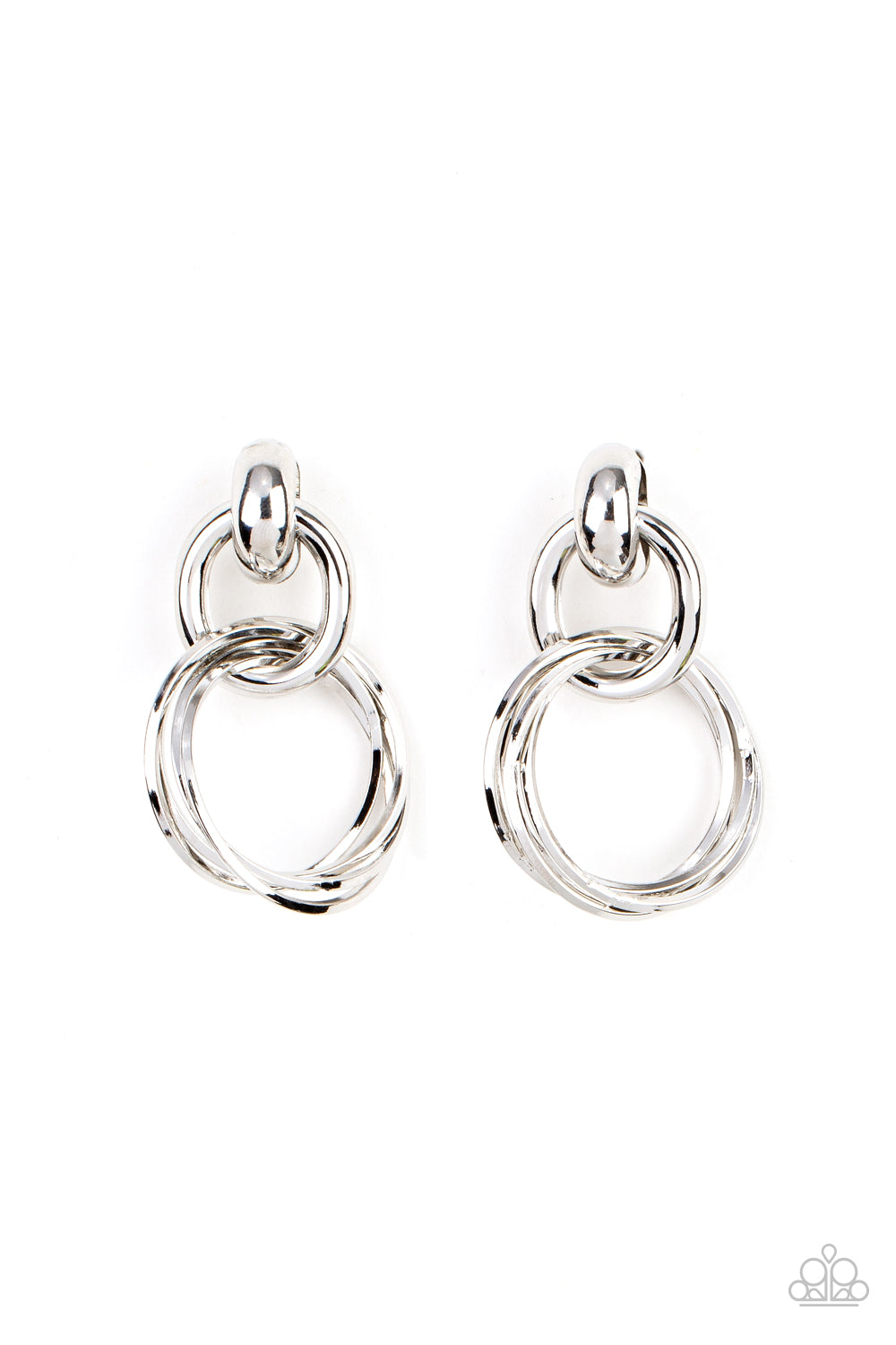 Dynamically Linked - Silver Earrings