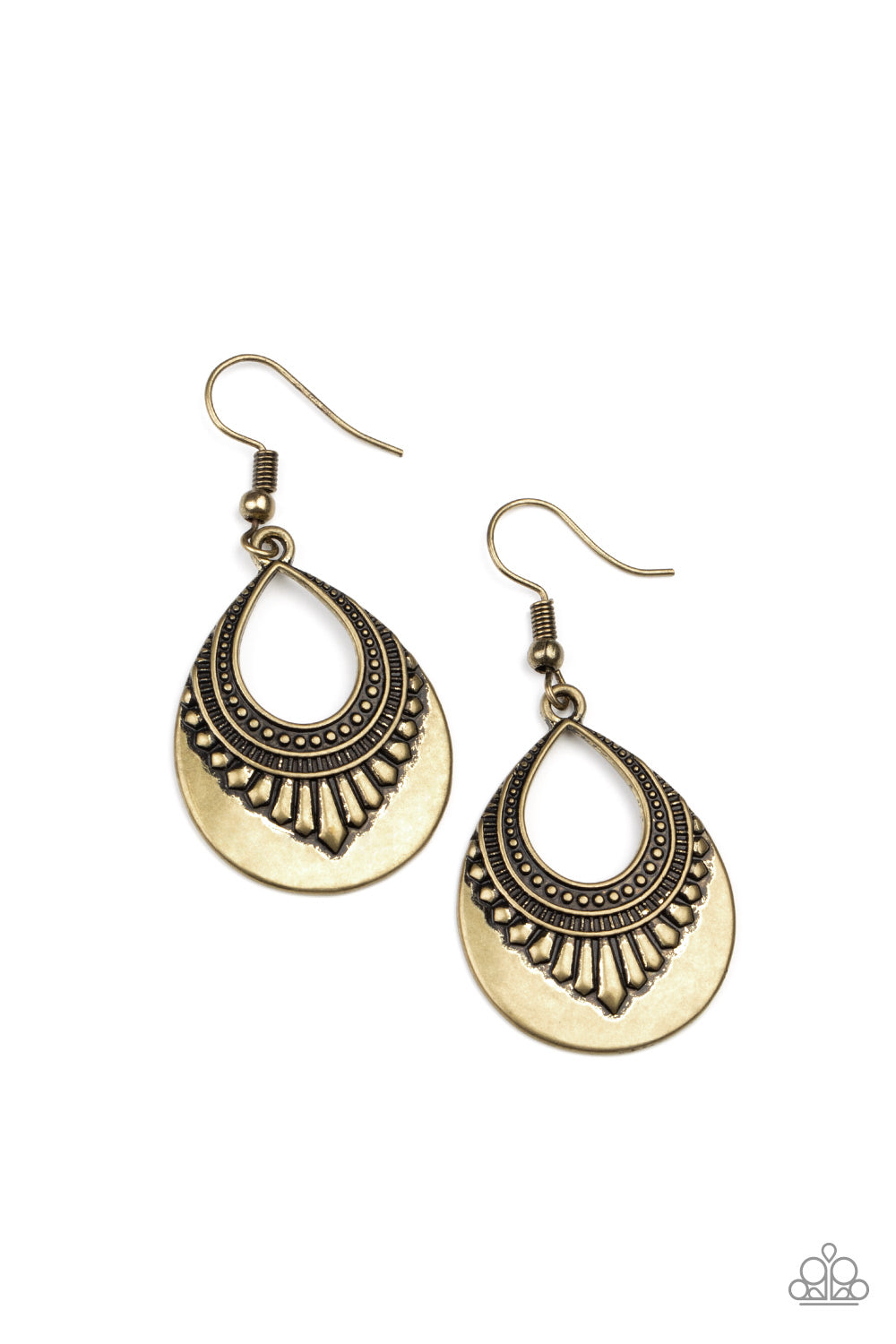 Totally Terrestrial - Brass Earrings