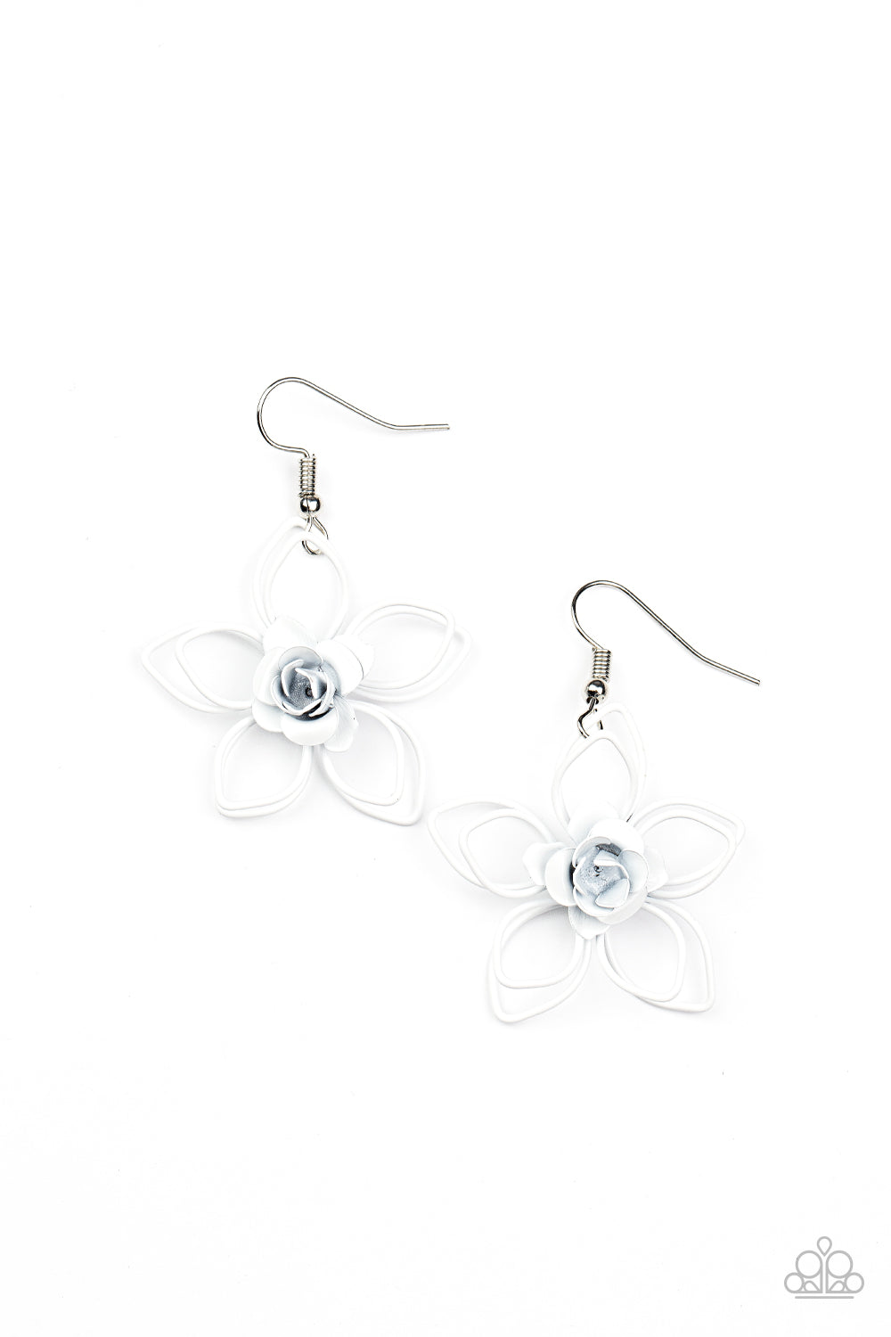 Botanical Bonanza - White Earrings