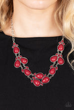 Cargar imagen en el visor de la galería, Botanical Banquet - Red Necklace Set
