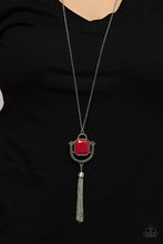 Cargar imagen en el visor de la galería, Funky Fringe - Red Necklace Set
