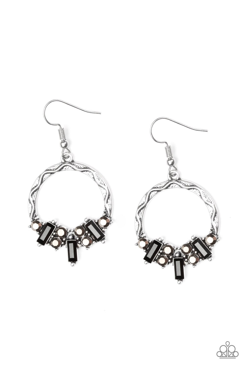 On The Uptrend - Black Earrings