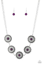 Cargar imagen en el visor de la galería, Me-dallions, Myself, and I - Purple Necklace Set
