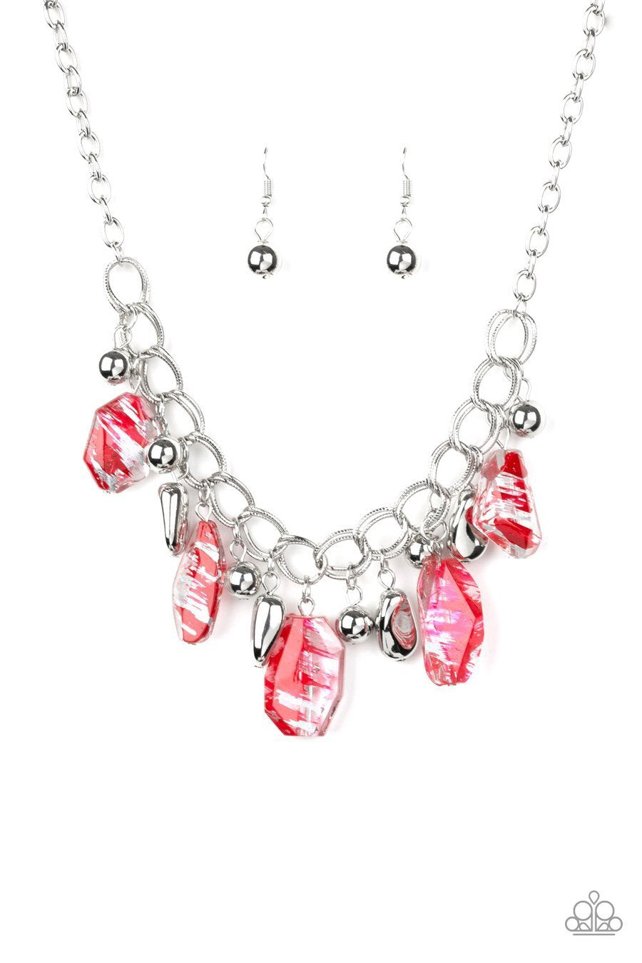 Chroma Drama - Red  Necklace Set