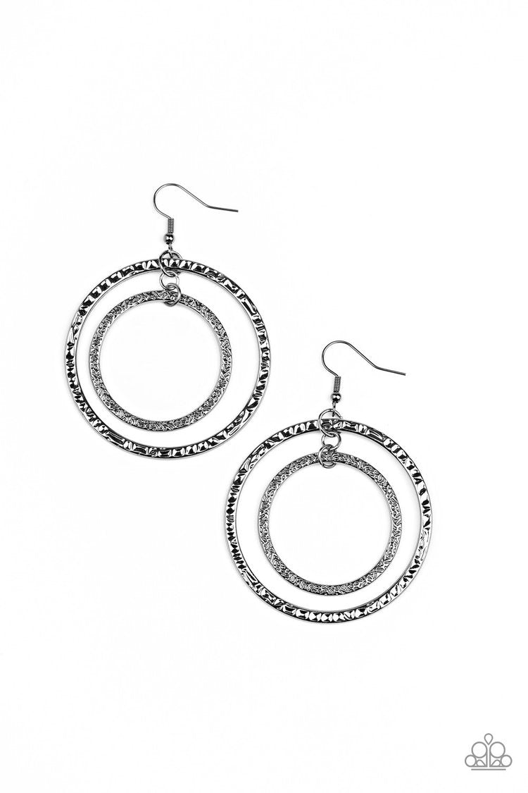 Fiercely Focused - Black Earrings