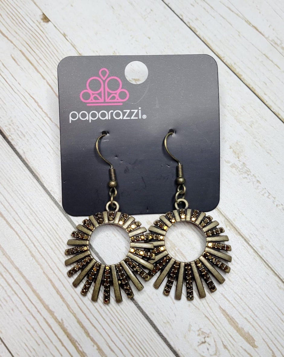 Rebel Resplendence - Brass Earrings