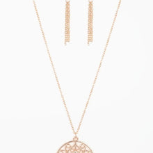 Cargar imagen en el visor de la galería, Mandala Melody - Rose Gold Necklace Set

