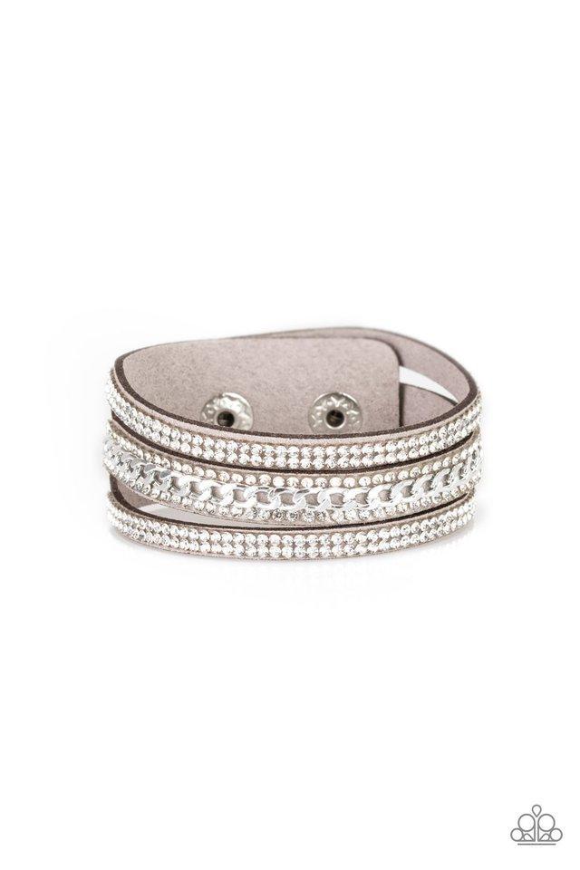 Rollin In Rhinestones - Silver Urban Bracelet