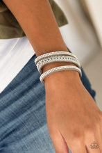 Load image into Gallery viewer, Rollin In Rhinestones - Silver Urban Bracelet
